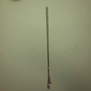 Long gold necklace